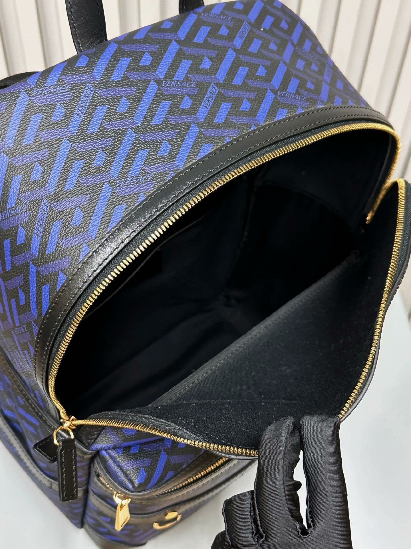 Versace VERSACE LA GRECA Blue Backpack Size ONE SIZE - 5 Thumbnail