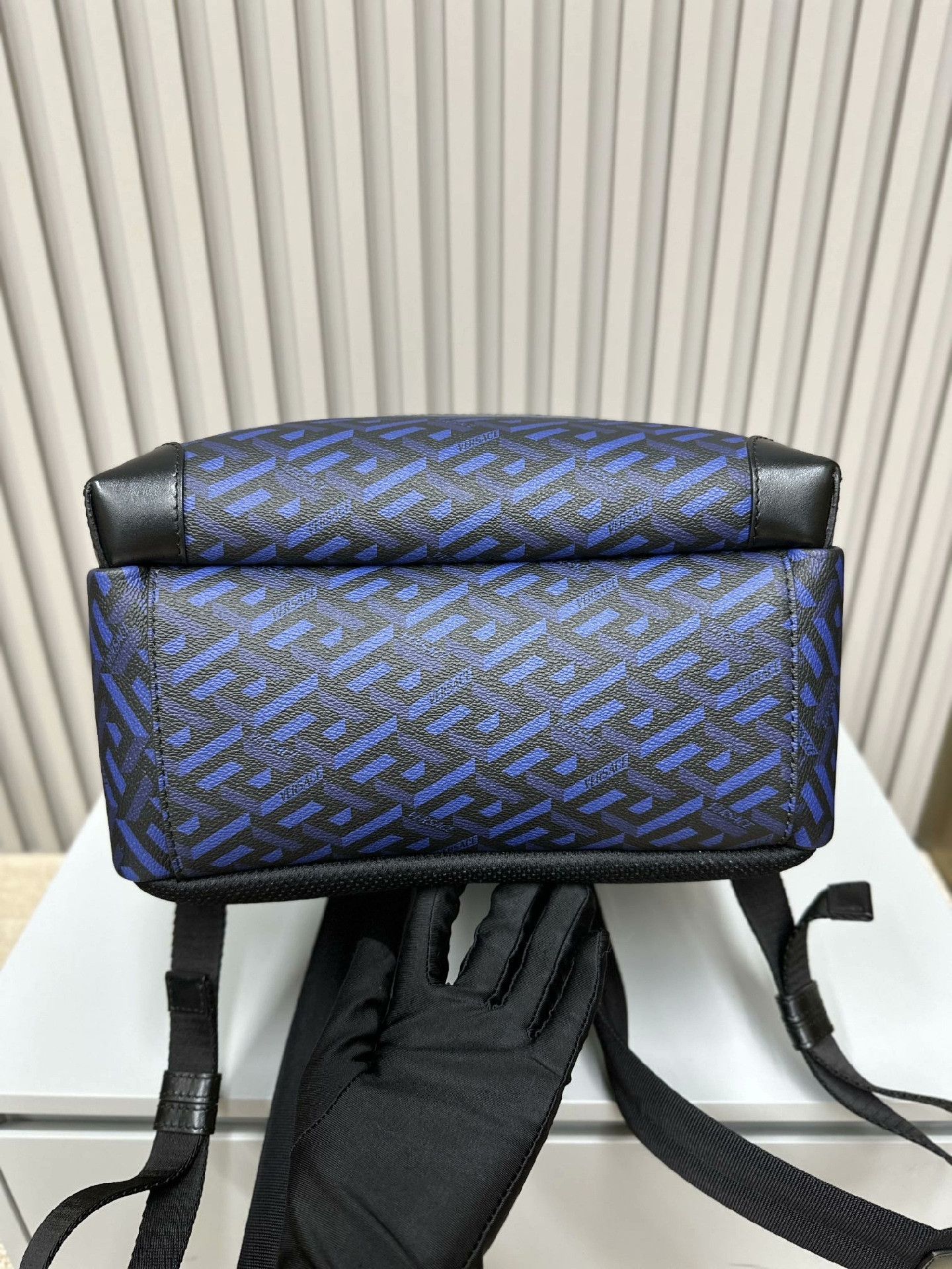 Versace VERSACE LA GRECA Blue Backpack Size ONE SIZE - 4 Thumbnail