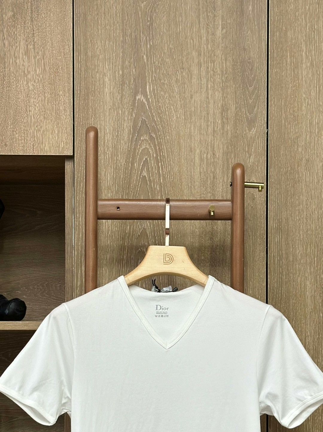 Dior DIOR White V-Neck Casual T-Shirt Size US M / EU 48-50 / 2 - 3 Thumbnail