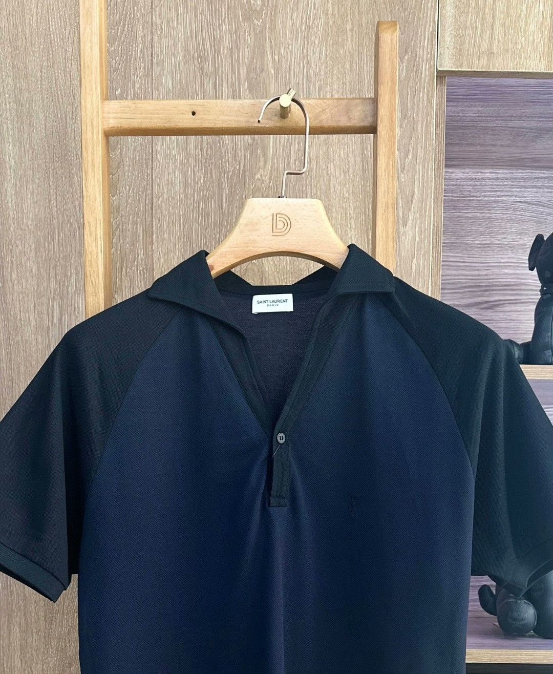 Saint Laurent Paris Saint Laurent Blue-Black Casual Polo Shirt Size US M / EU 48-50 / 2 - 3 Thumbnail