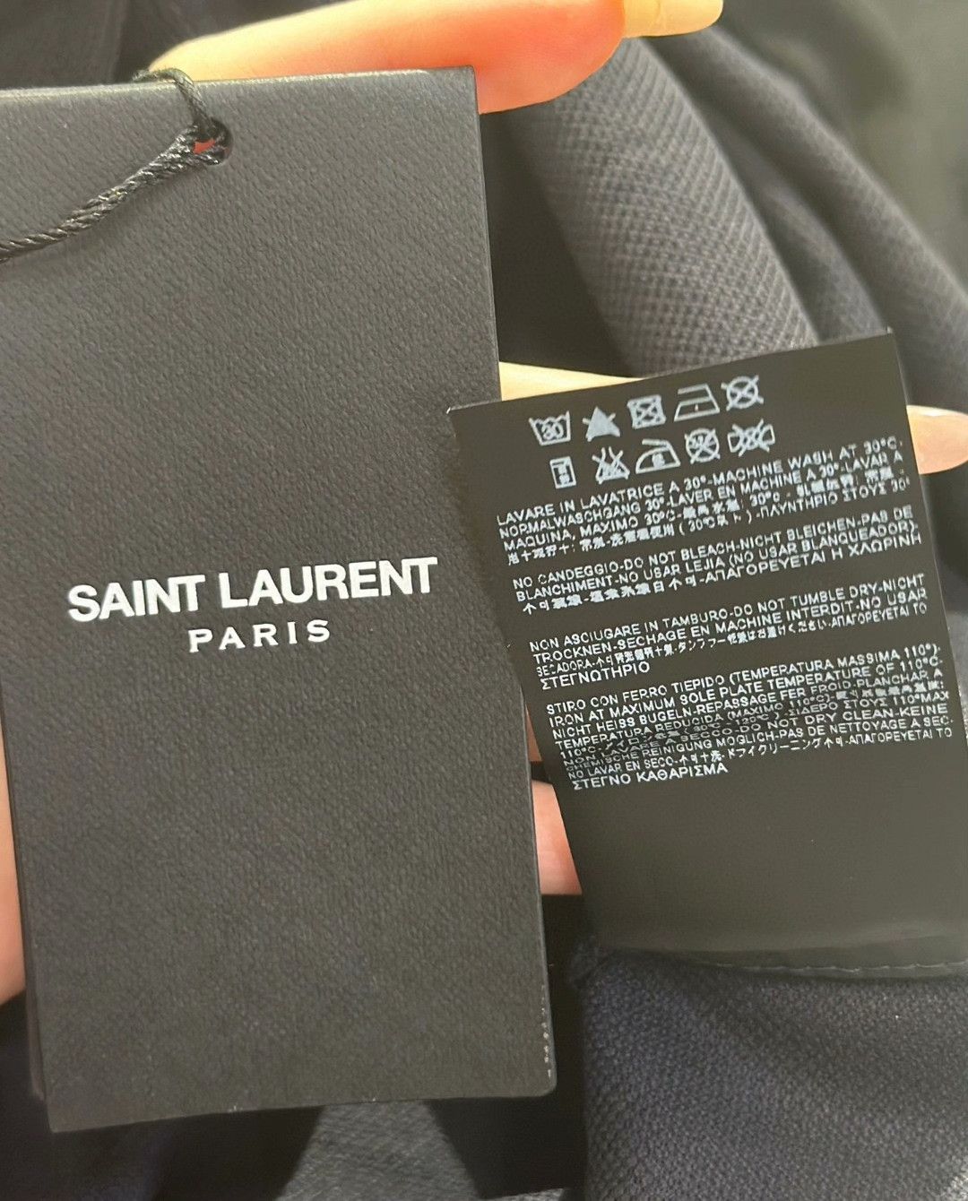 Saint Laurent Paris Saint Laurent Blue-Black Casual Polo Shirt Size US M / EU 48-50 / 2 - 5 Thumbnail