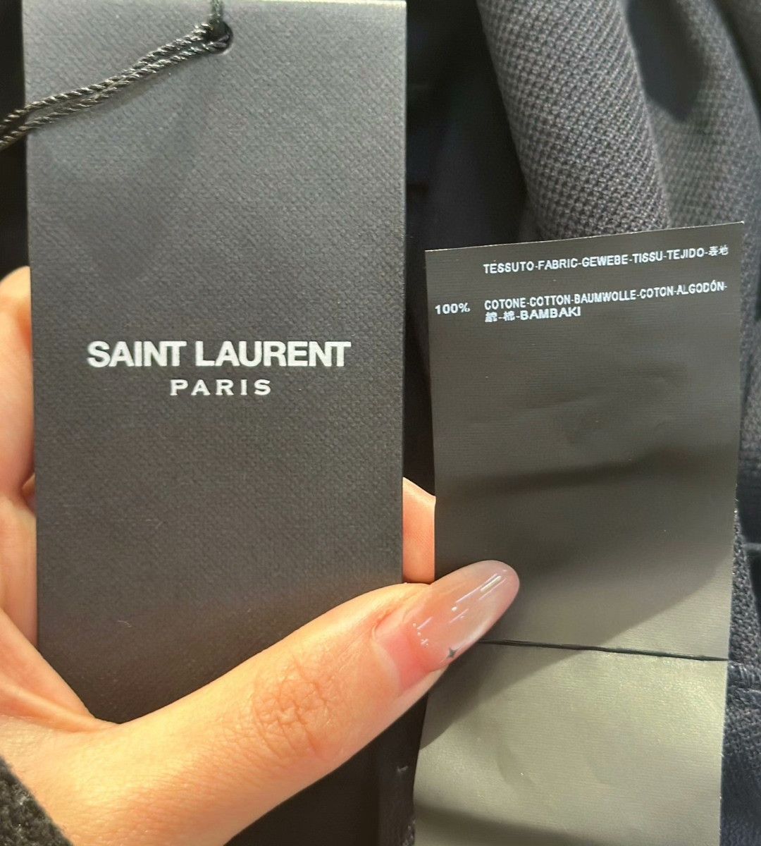 Saint Laurent Paris Saint Laurent Blue-Black Casual Polo Shirt Size US M / EU 48-50 / 2 - 6 Thumbnail