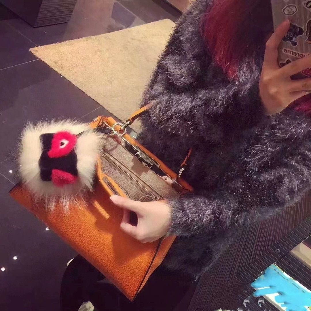 Fendi Fendi Peekaboo Medium Orange Size ONE SIZE - 6 Thumbnail