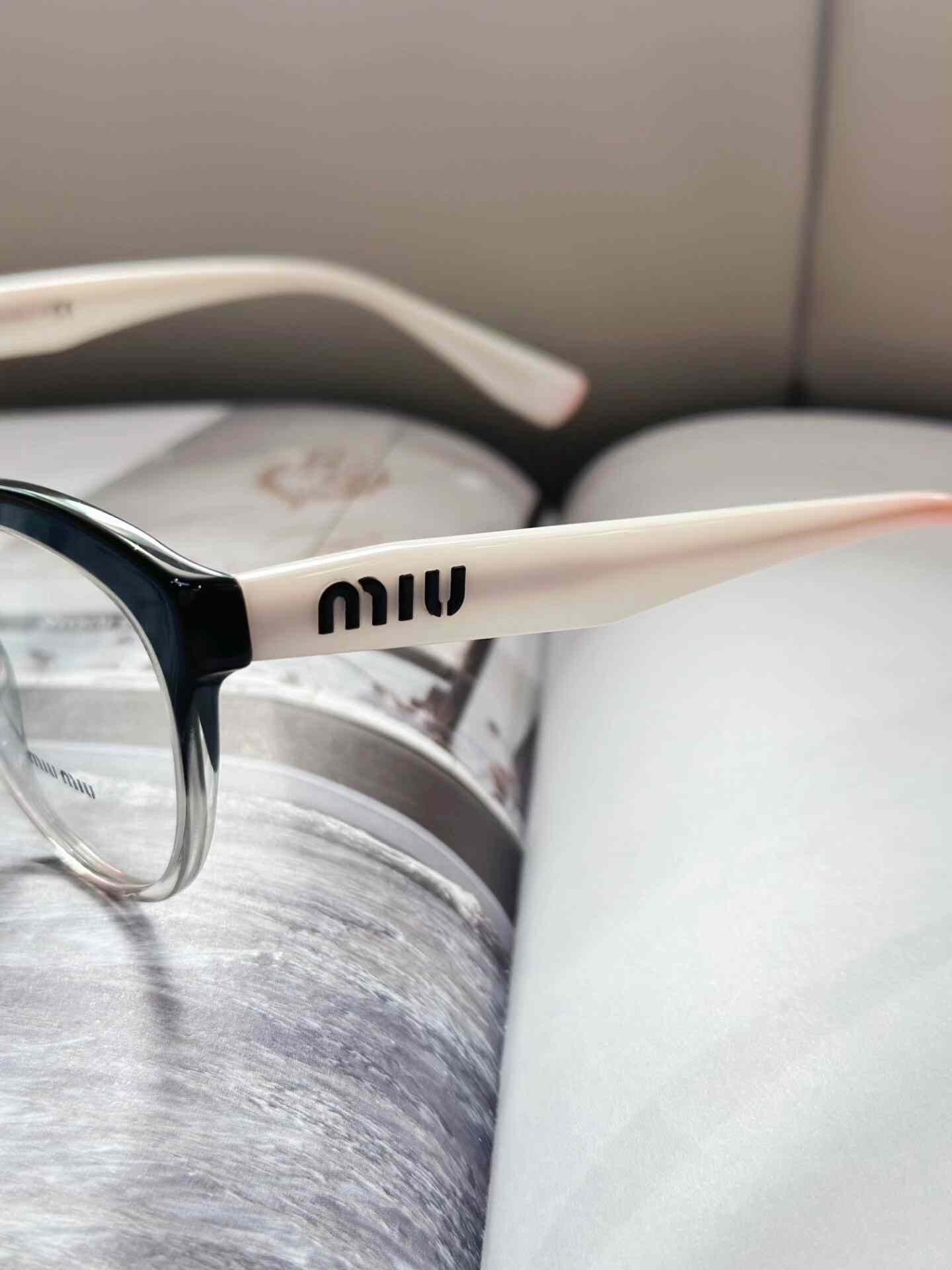 Miu Miu Miumiu Black Square-Round Plain Glasses Size ONE SIZE - 5 Thumbnail