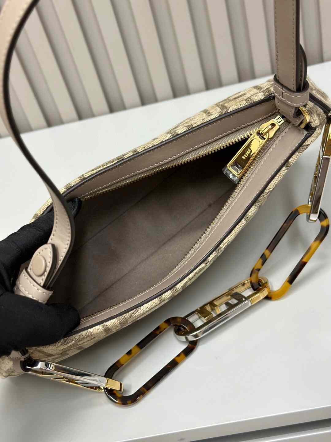 Fendi FENDI O'Lock Crescent Monogram Shoulder Bag Size ONE SIZE - 8 Thumbnail