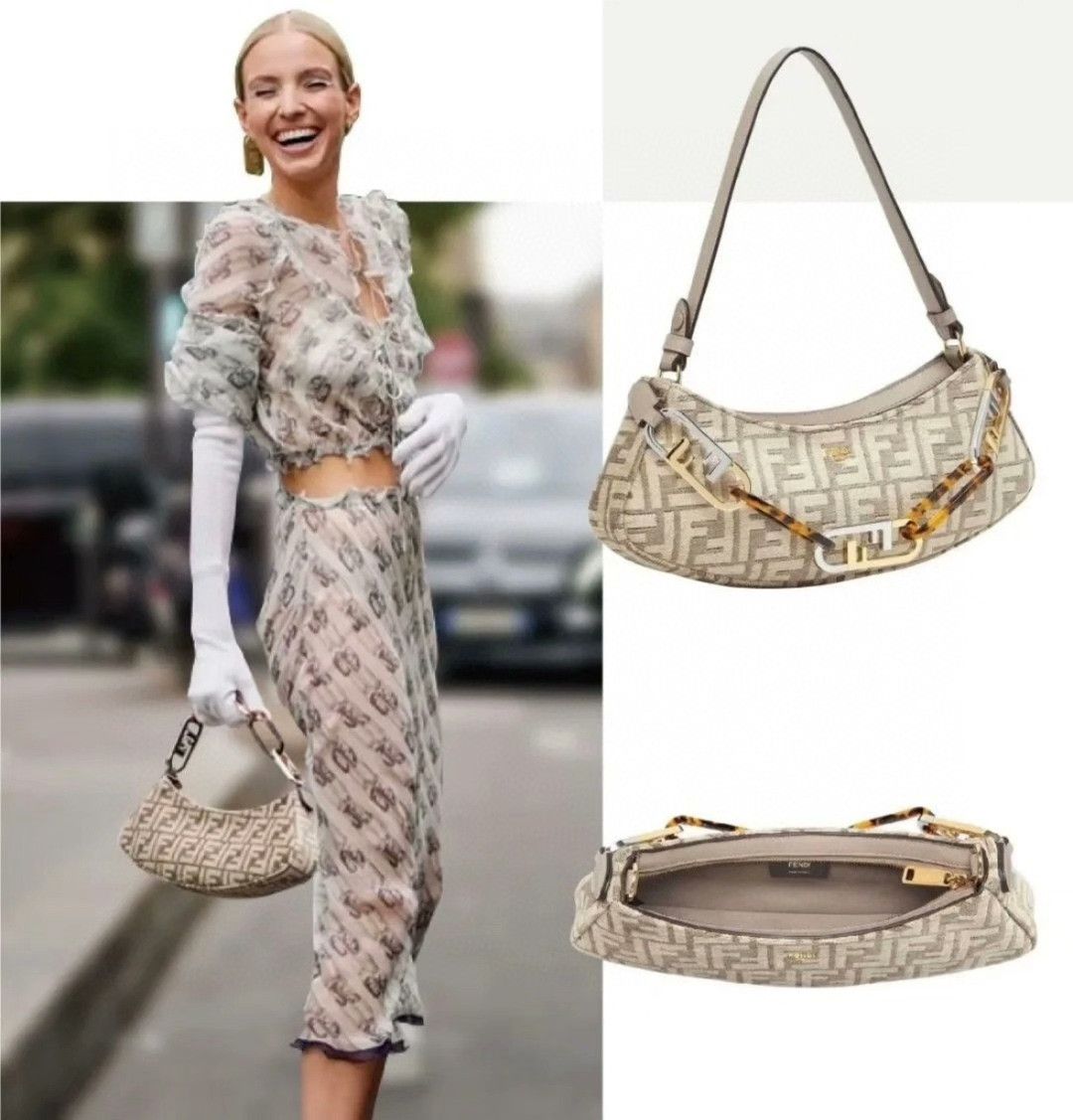 Fendi FENDI O'Lock Crescent Monogram Shoulder Bag Size ONE SIZE - 2 Thumbnail