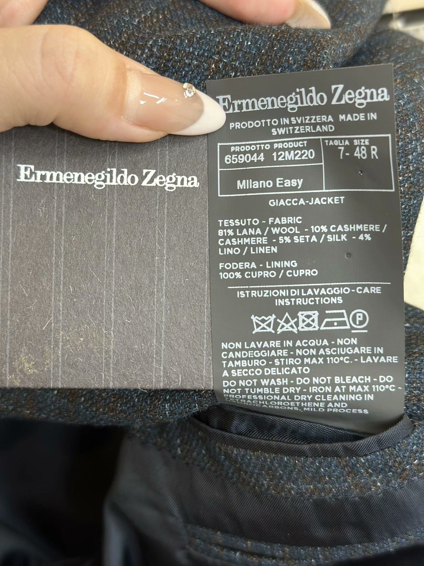 Ermenegildo Zegna Ermenegildo Zegna Dark Blue Wool Blazer Size US M / EU 48-50 / 2 - 6 Thumbnail