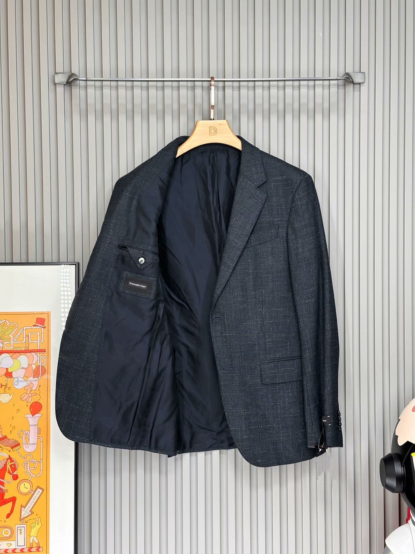 Ermenegildo Zegna Ermenegildo Zegna Dark Blue Wool Blazer Size US M / EU 48-50 / 2 - 2 Thumbnail