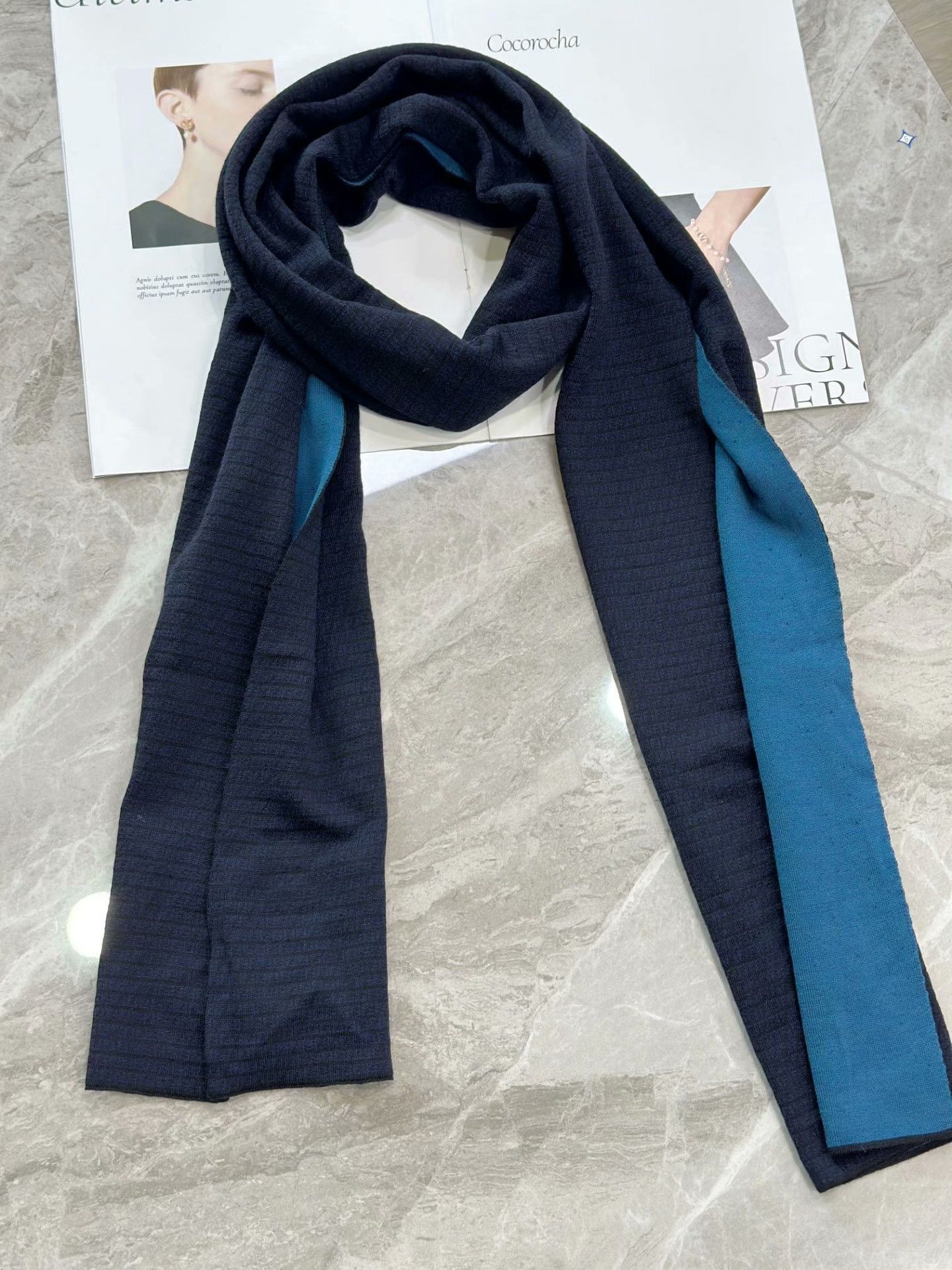 Fendi Fendi Blue Wool Casual Scarf Size ONE SIZE - 2 Thumbnail