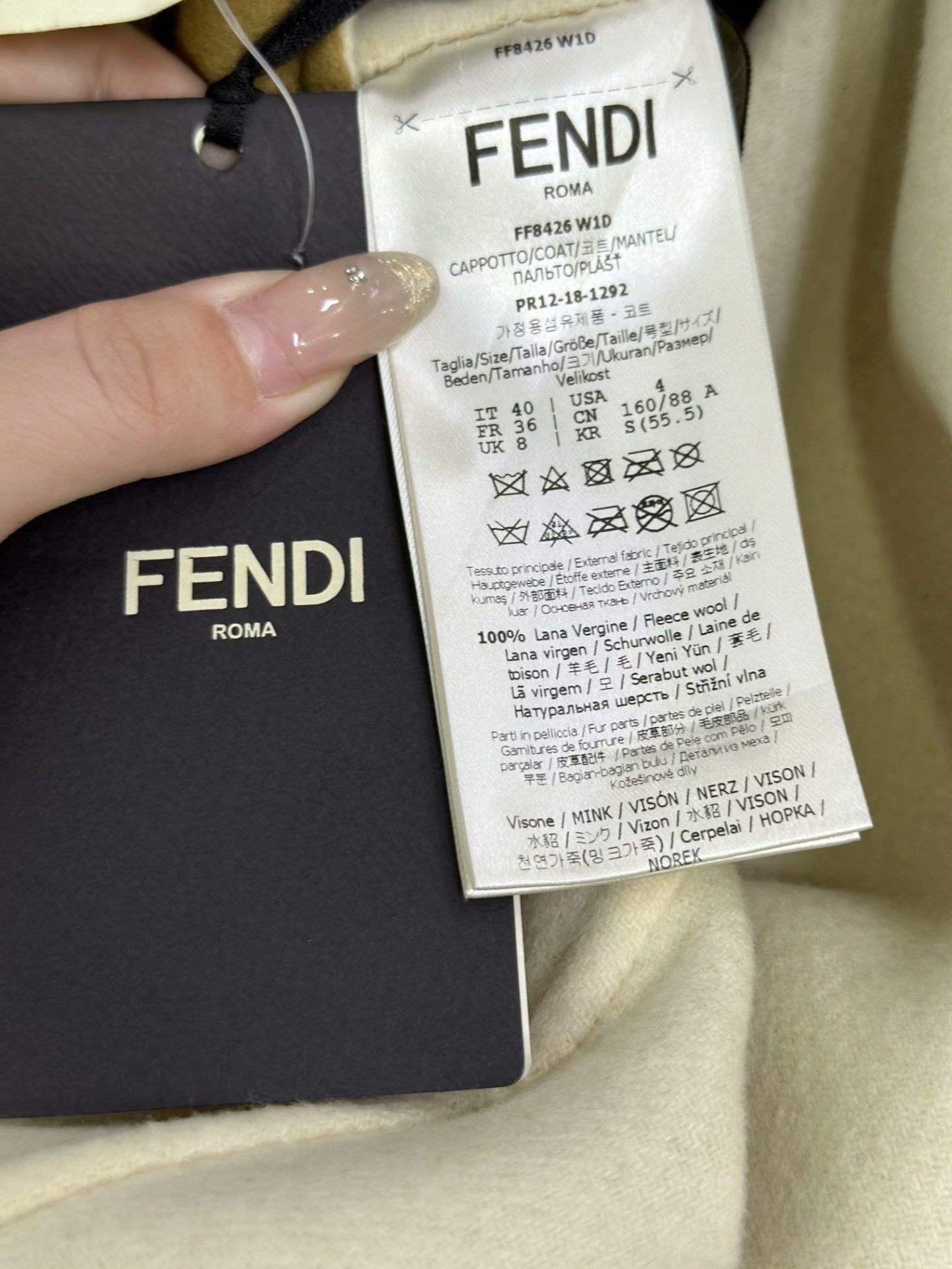Fendi FENDI Wool Coat w/ Mink Cuff Trim Size M / US 6-8 / IT 42-44 - 6 Thumbnail