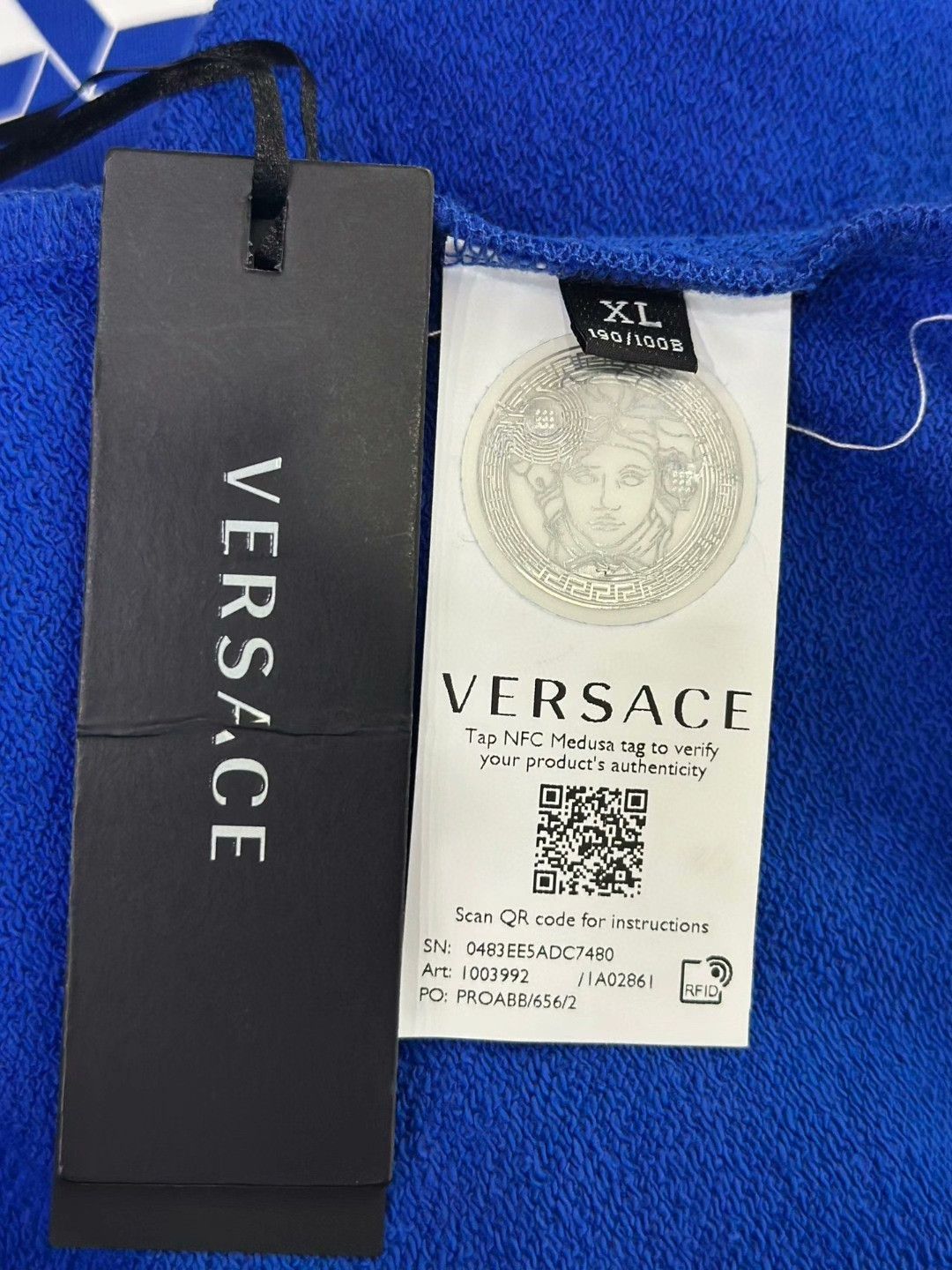 Versace Versace Men's Blue Main Line Sweatshirt Size US XL / EU 56 / 4 - 6 Thumbnail