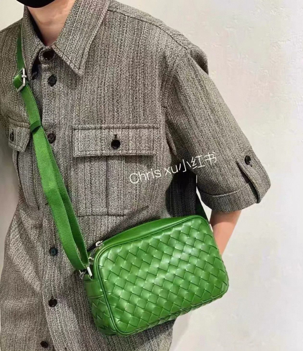 Bottega Veneta Bottega Veneta Intrecciato Lambskin Green Crossbody Size ONE SIZE - 5 Thumbnail
