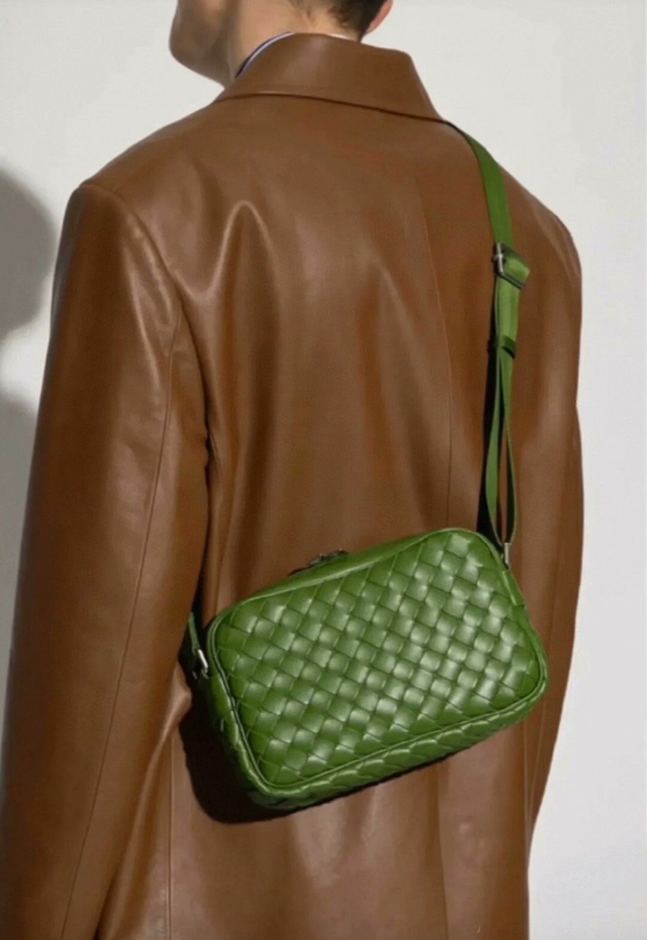 Bottega Veneta Bottega Veneta Intrecciato Lambskin Green Crossbody Size ONE SIZE - 6 Thumbnail