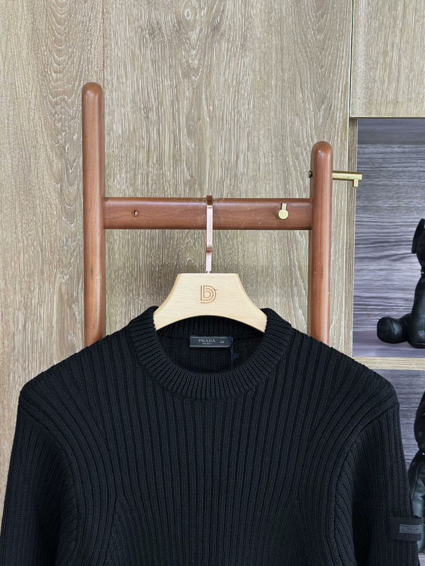 Prada PRADA Black Crewneck Wool Sweater Size US M / EU 48-50 / 2 - 3 Thumbnail