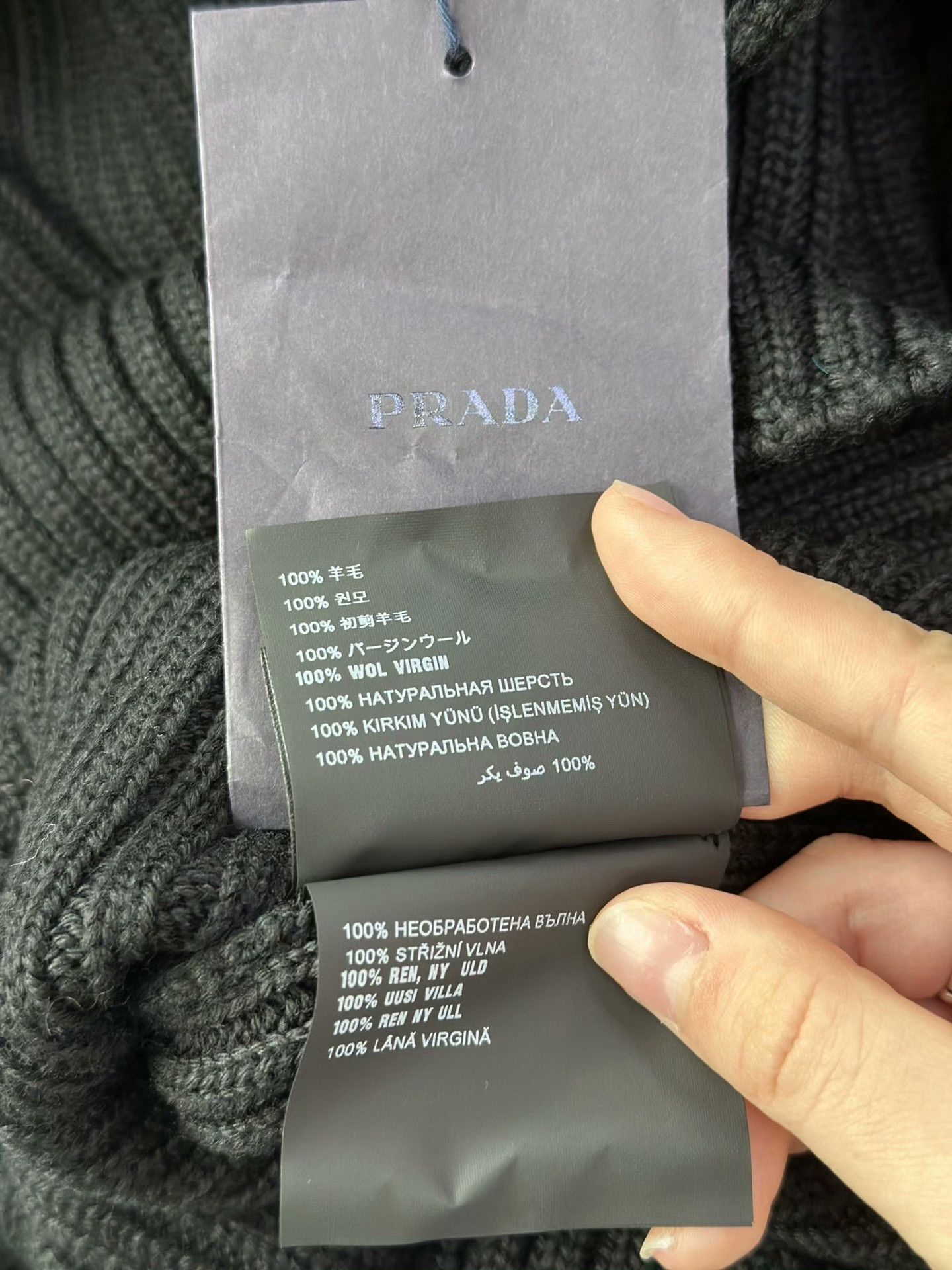 Prada PRADA Black Crewneck Wool Sweater Size US M / EU 48-50 / 2 - 8 Thumbnail