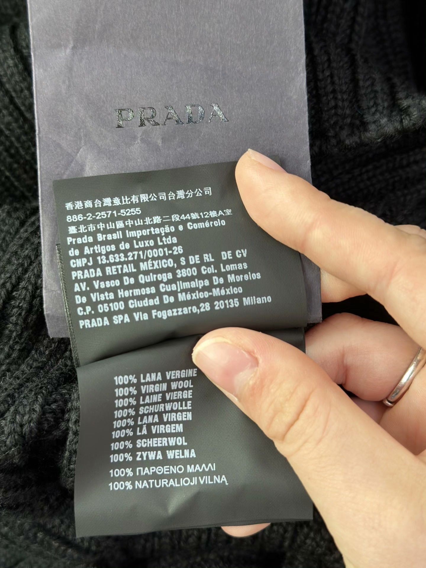 Prada PRADA Black Crewneck Wool Sweater Size US M / EU 48-50 / 2 - 7 Thumbnail