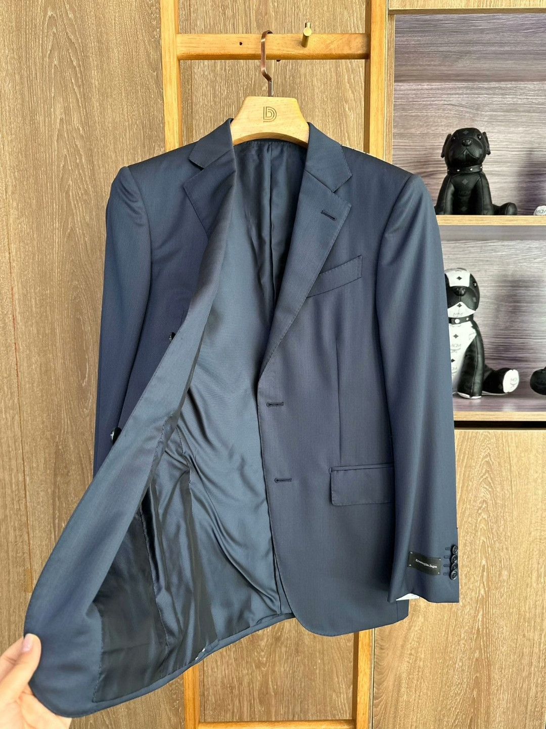 Ermenegildo Zegna Ermenegildo Zegna Dark Blue Wool Suit Size US S / EU 44-46 / 1 - 4 Thumbnail