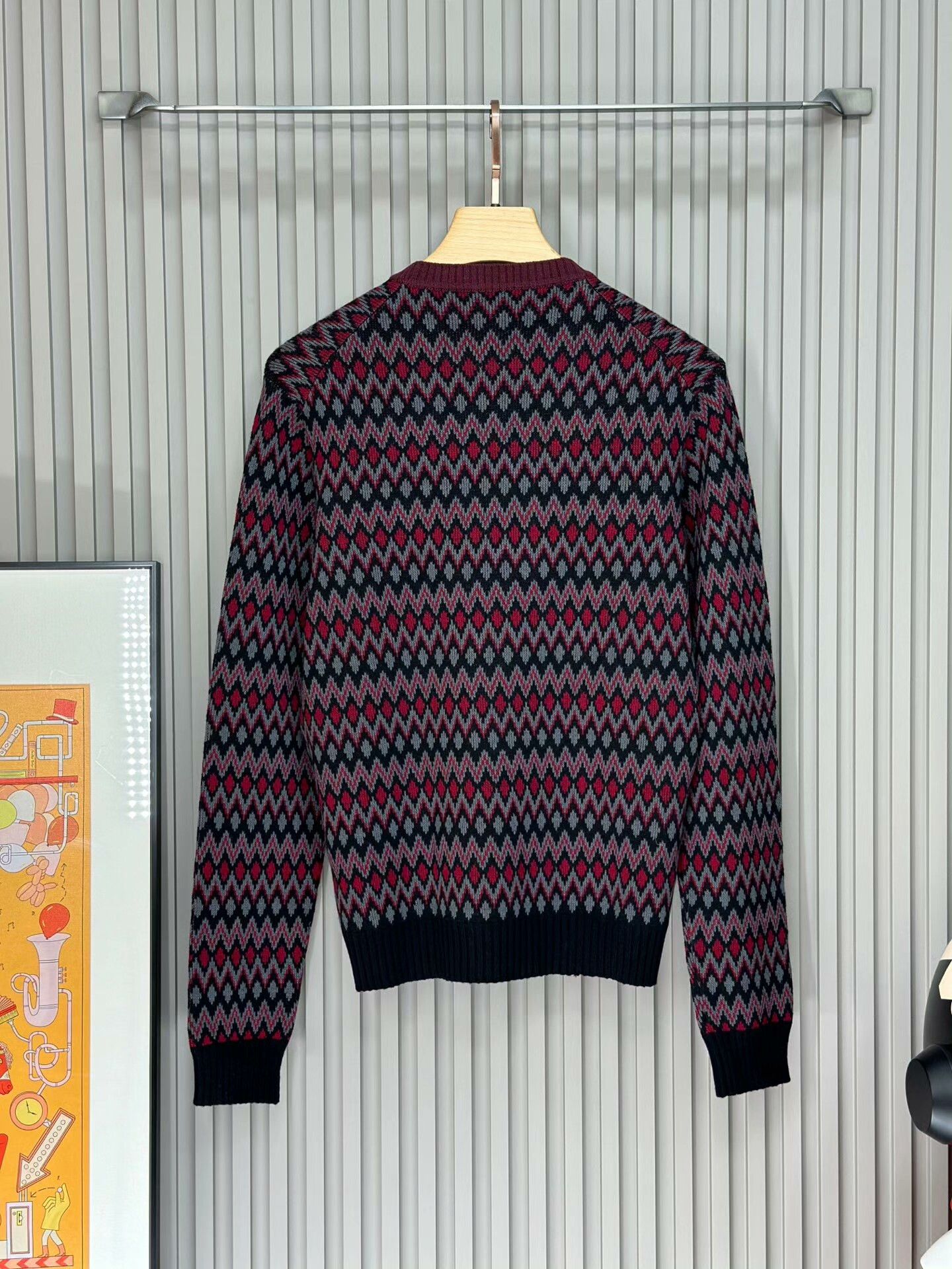 Prada PRADA Colorblock Crewneck Wool Sweater Size US M / EU 48-50 / 2 - 2 Thumbnail