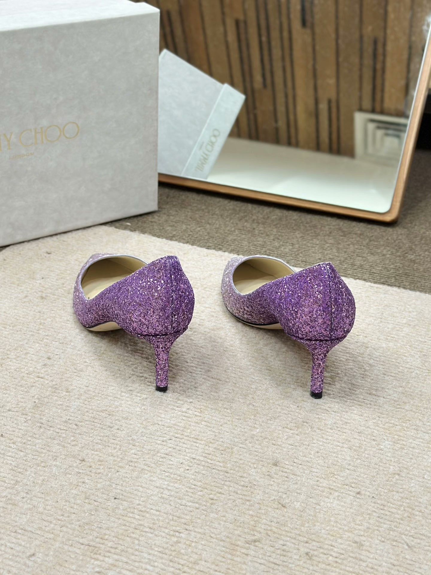 Jimmy Choo Jimmy Choo Romy Gradient Pointed Heels Size US 4.5 / IT 34.5 - 5 Thumbnail