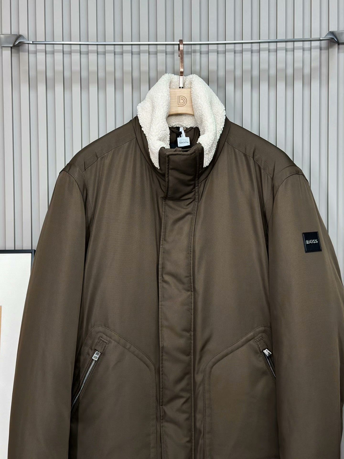 Hugo Boss HUGO BOSS Men's Stand Collar Cotton Jacket Size US M / EU 48-50 / 2 - 4 Thumbnail