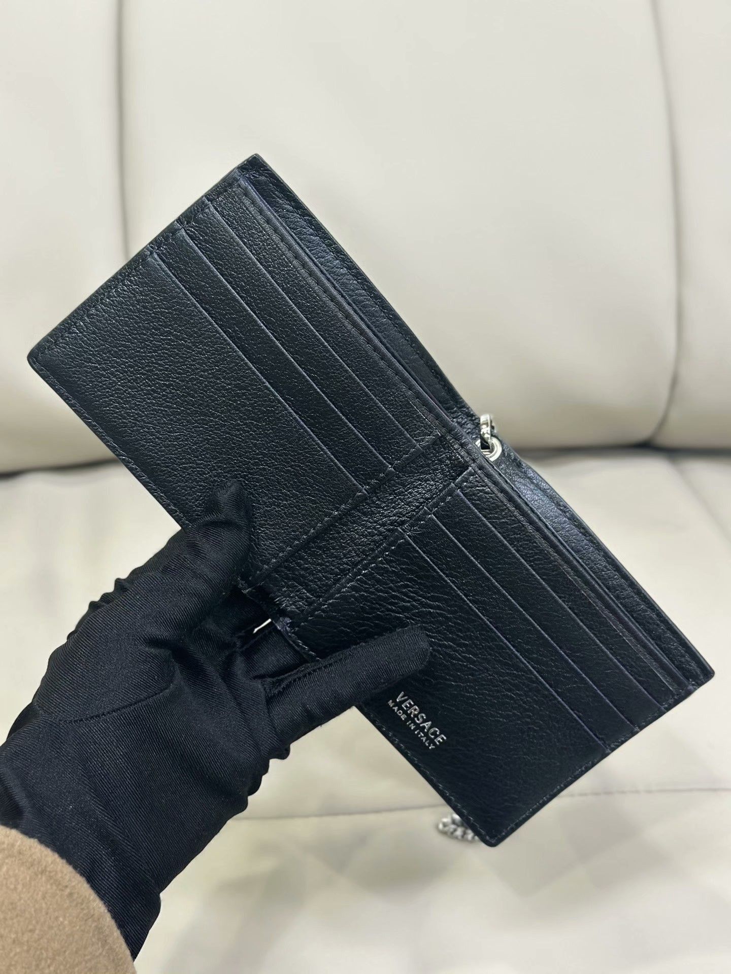 Versace Versace Black Chain Wallet Card Holder Size ONE SIZE - 5 Thumbnail