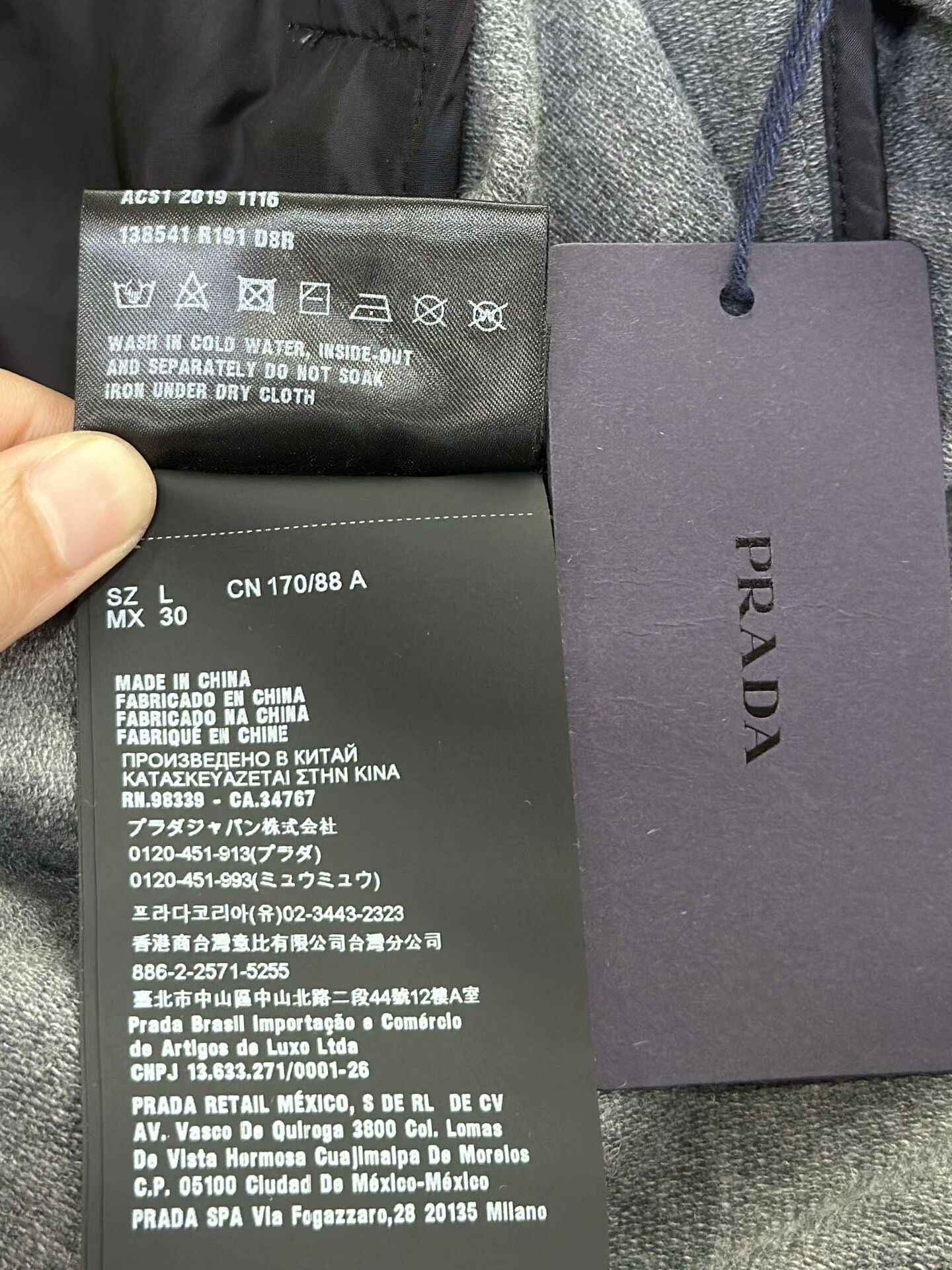 Prada Prada Gray Hooded Sweatshirt Jacket Size L / US 10 / IT 46 - 6 Thumbnail