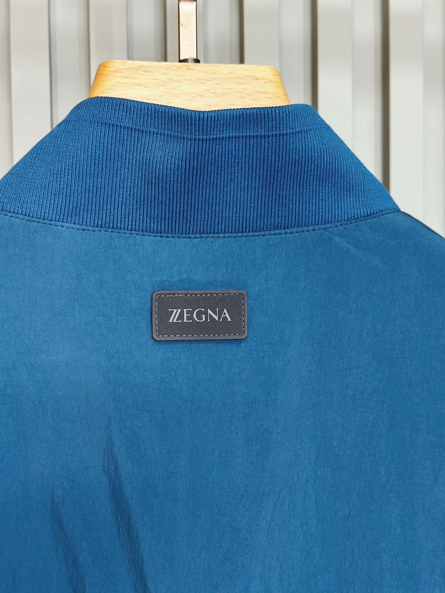 Ermenegildo Zegna ZEGNA Blue Casual Stand-Collar Jacket Size US XL / EU 56 / 4 - 6 Thumbnail