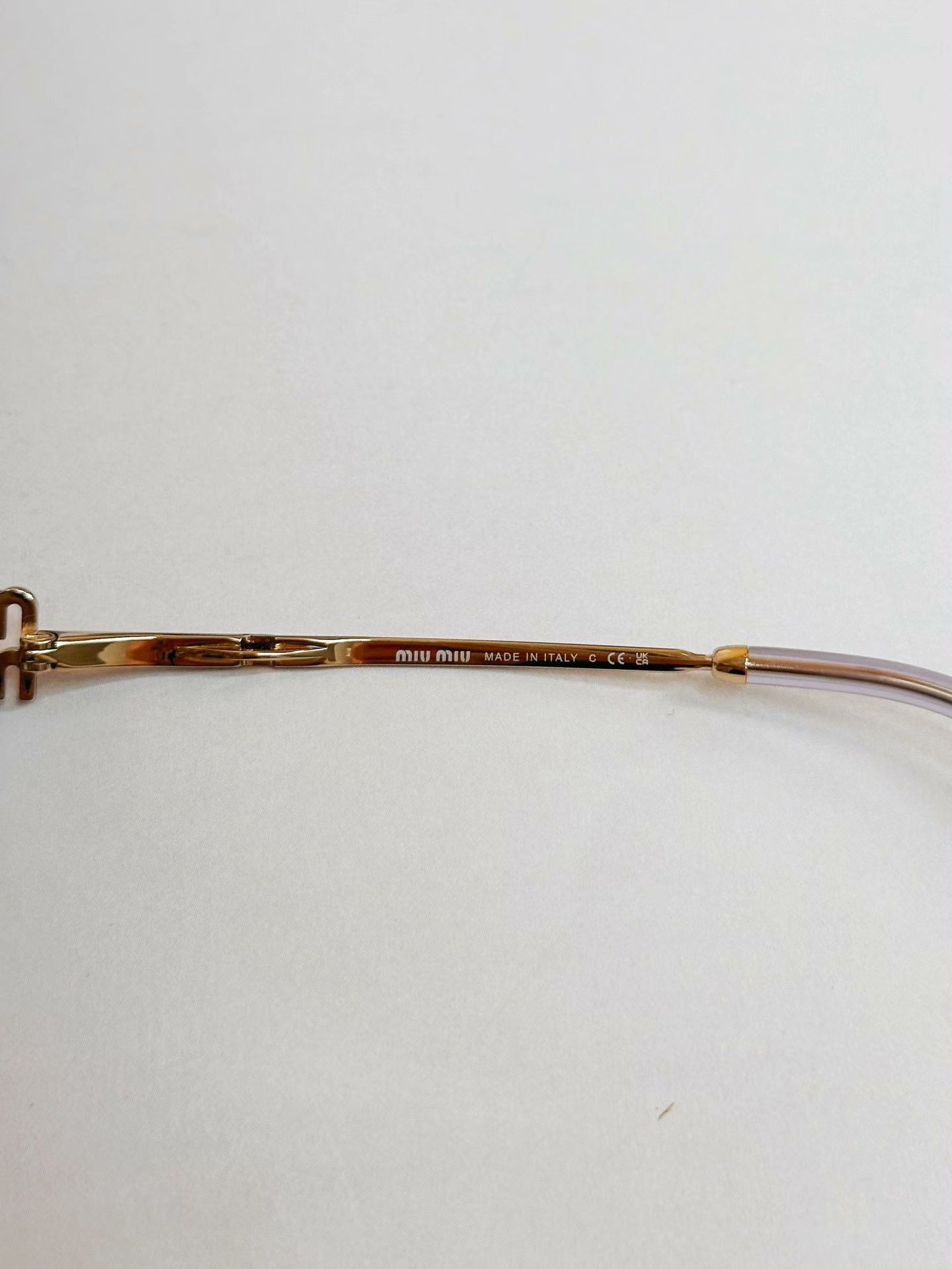Miu Miu MIUMIU Gold Frame Gradient Sunglasses Size ONE SIZE - 8 Thumbnail