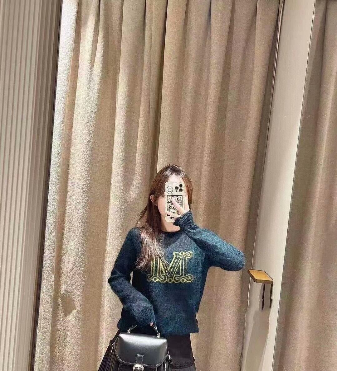 Max Mara MaxMara Chantal Logo Jacquard Round Neck Sweater Size XS / US 0-2 / IT 36-38 - 6 Thumbnail