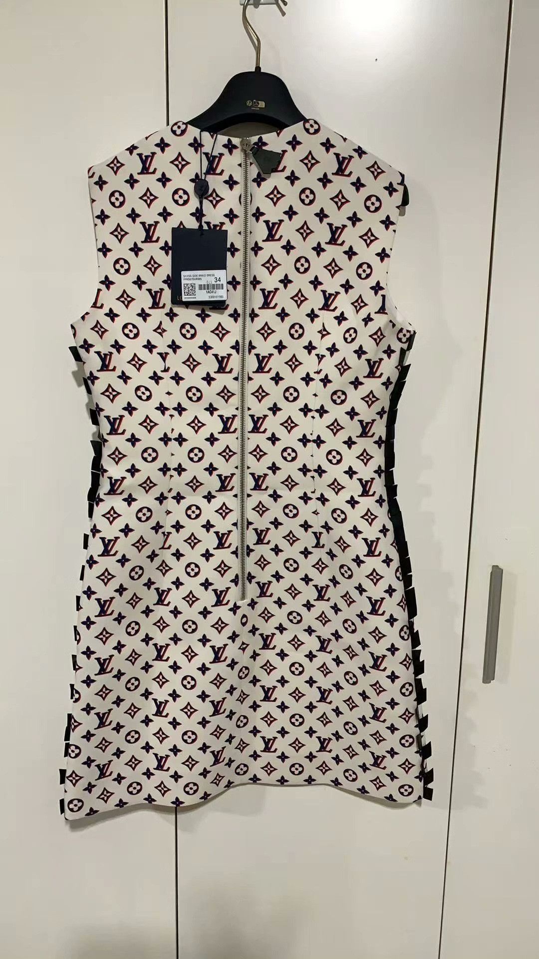 Louis Vuitton LV Full Logo Print Sleeveless Dress Size XXS / US 00 / IT 34 - 4 Thumbnail