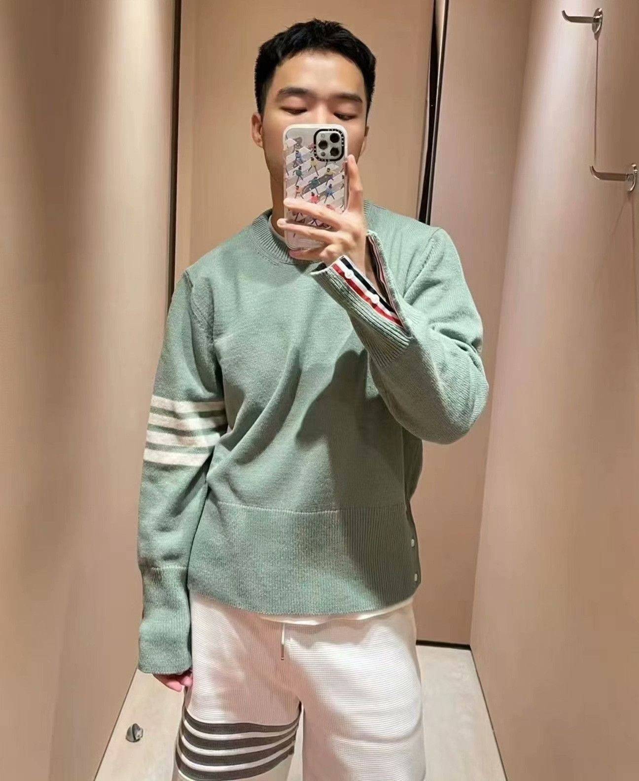Thom Browne THOM BROWNE Green Classic Unisex Sweater Size US M / EU 48-50 / 2 - 5 Thumbnail