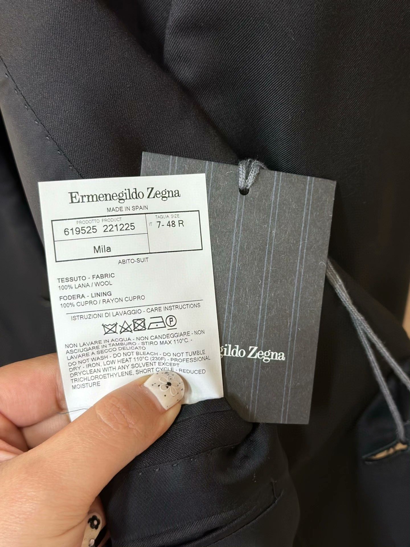 Ermenegildo Zegna Ermenegildo Zegna Black Wool Suit Size US M / EU 48-50 / 2 - 7 Thumbnail