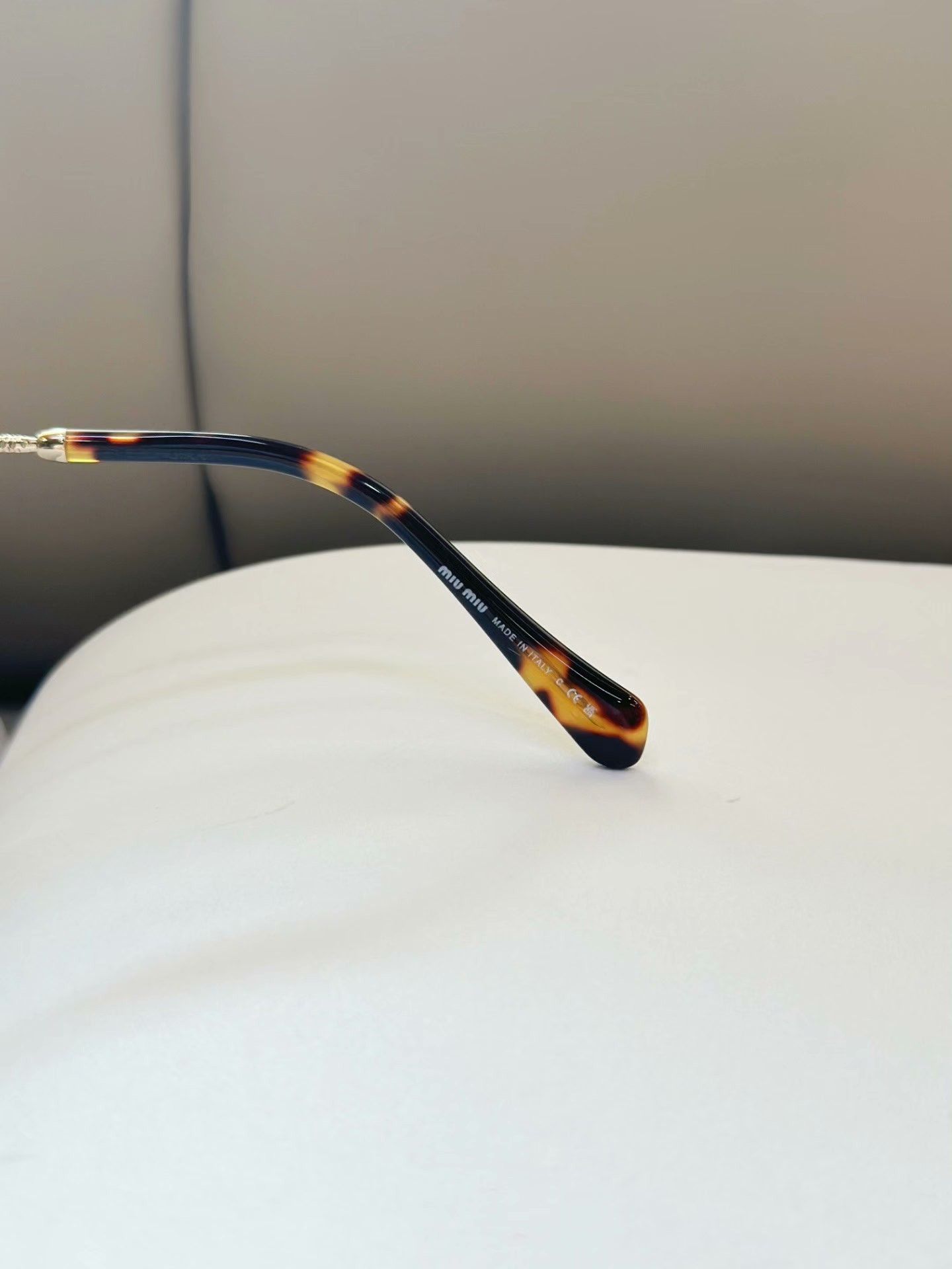 Miu Miu Miu Miu Gold Square-Round Plain Glasses Size ONE SIZE - 8 Thumbnail
