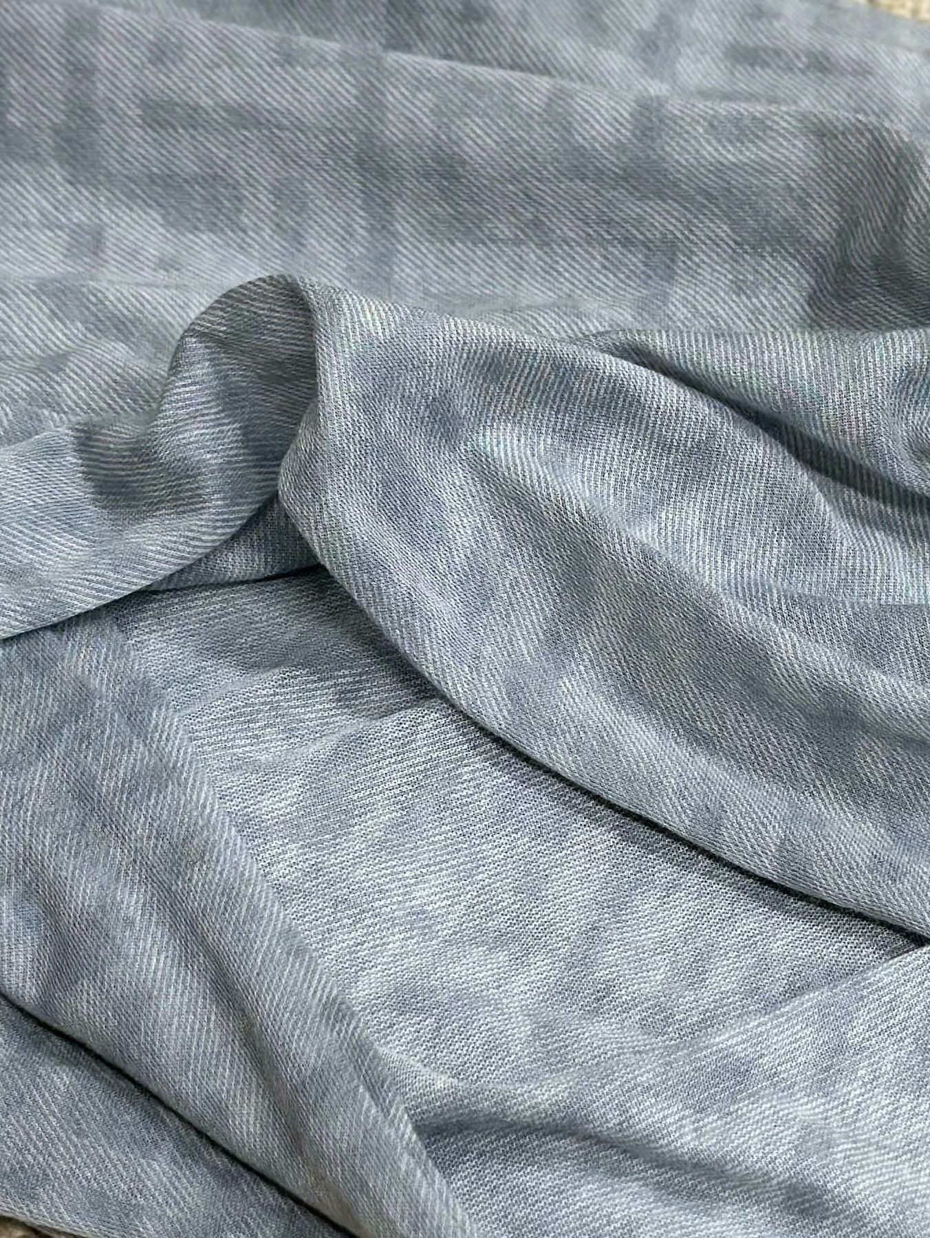 Fendi FENDI Light Blue Jacquard Long Scarf Size ONE SIZE - 4 Thumbnail