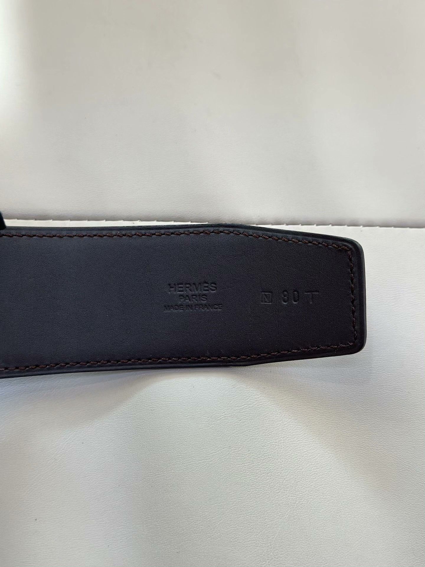 Hermes Hermes Burgundy-Brown Leather Belt Size ONE SIZE - 5 Thumbnail