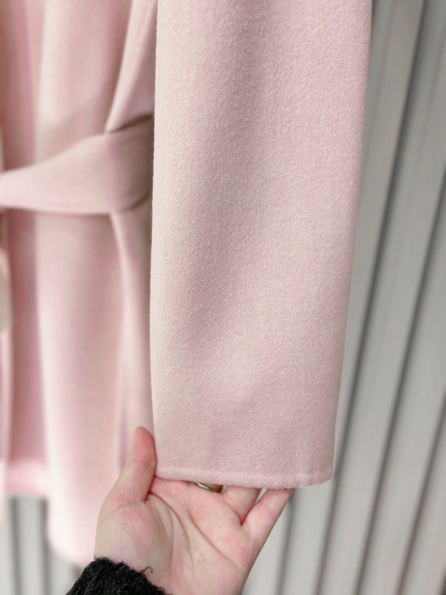 Max Mara MaxMara Pink Wool Coat with Belt Size S / US 4 / IT 40 - 5 Thumbnail