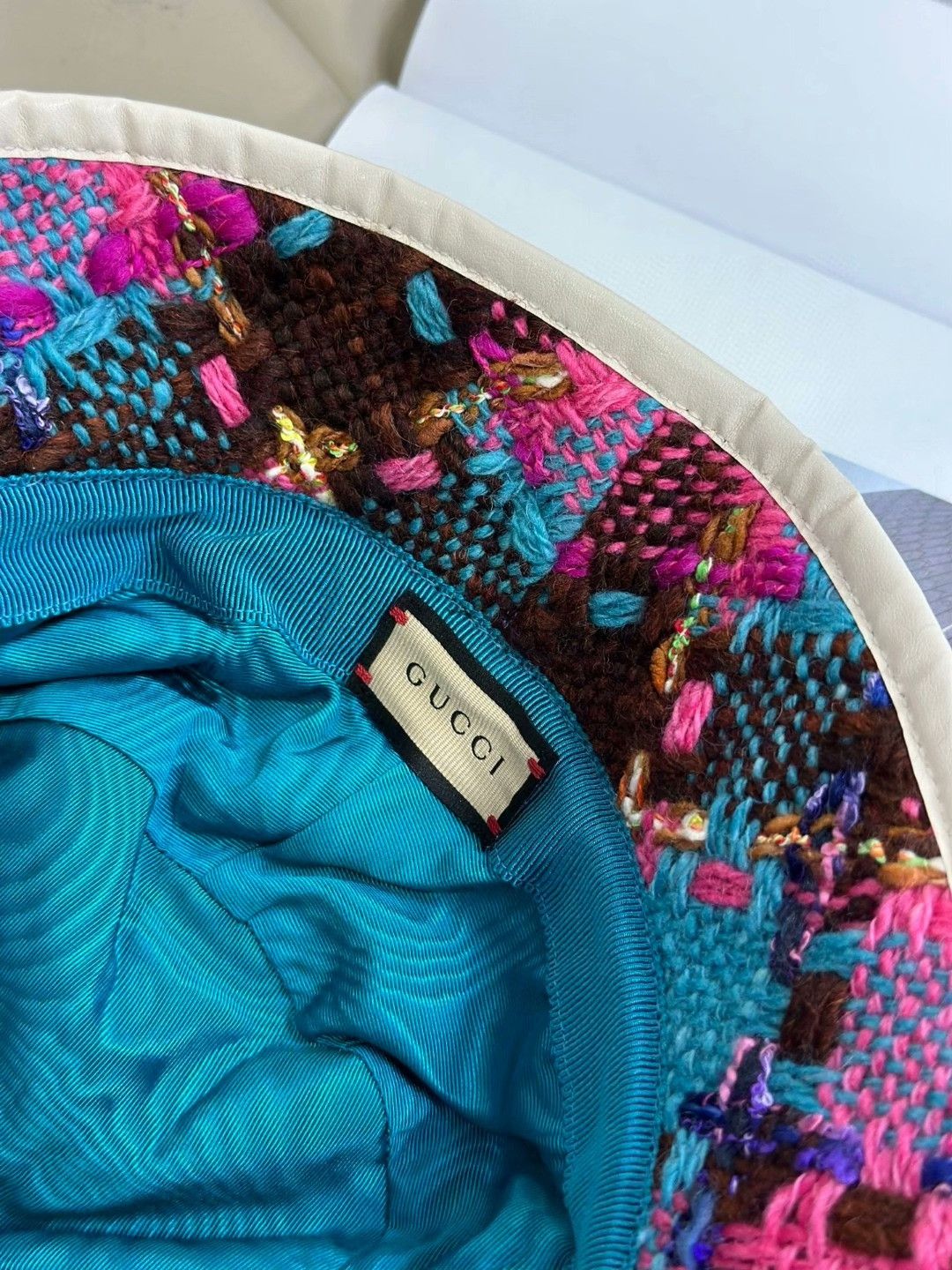 Gucci Gucci Colorful Tweed Bucket Hat Size ONE SIZE - 6 Thumbnail