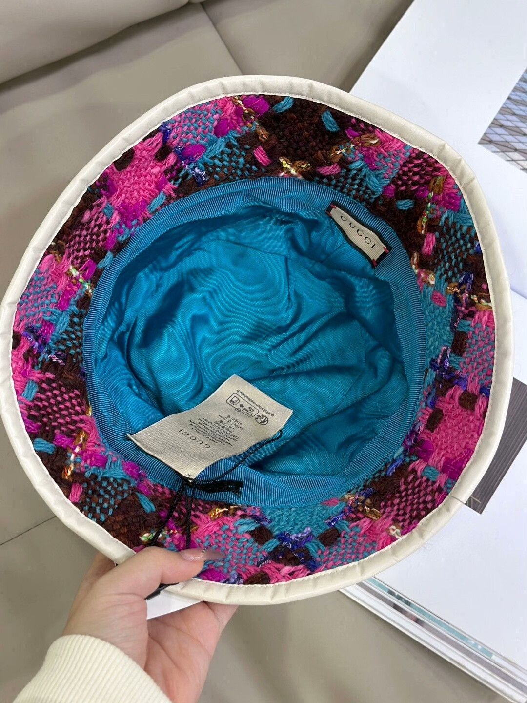 Gucci Gucci Colorful Tweed Bucket Hat Size ONE SIZE - 5 Thumbnail
