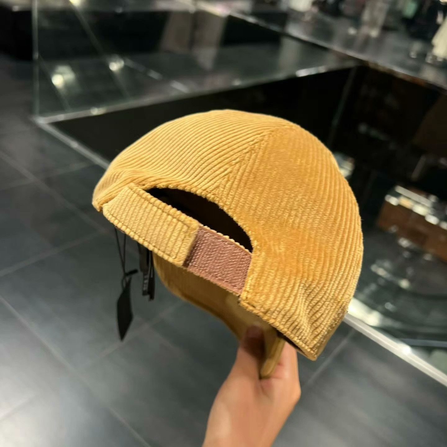 Prada Prada Yellow Corduroy Baseball Cap Size ONE SIZE - 5 Thumbnail