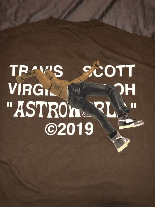 Travis scott virgil abloh shirt outlet brown