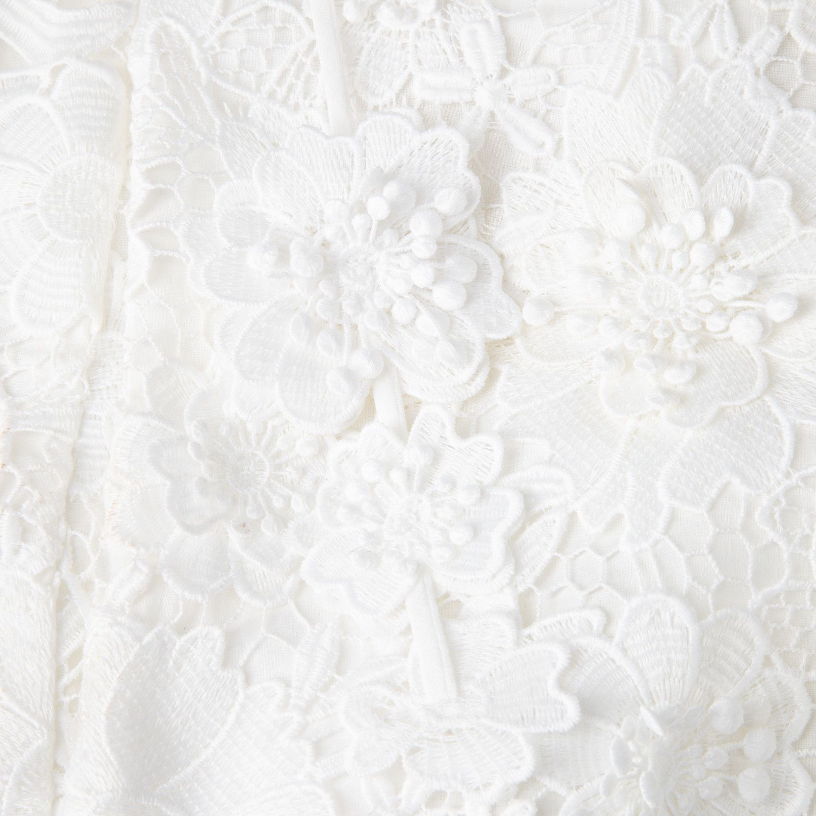 Zimmermann White Floral Embellished Dress Size L / US 10 / IT 46 - 3 Thumbnail