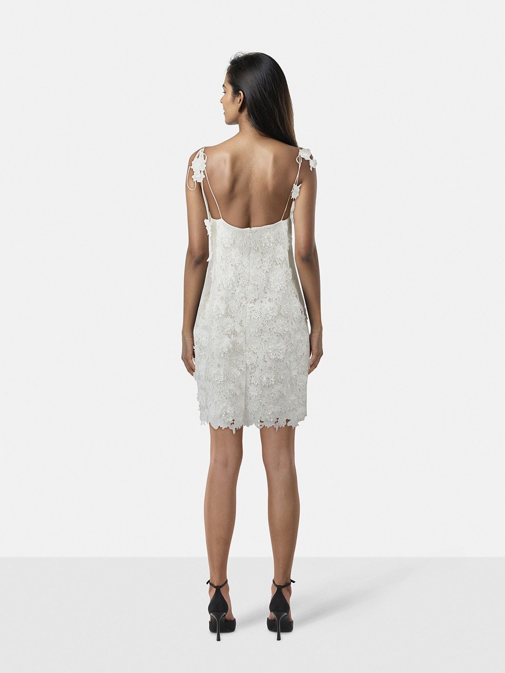 Zimmermann White Floral Embellished Dress Size L / US 10 / IT 46 - 2 Thumbnail