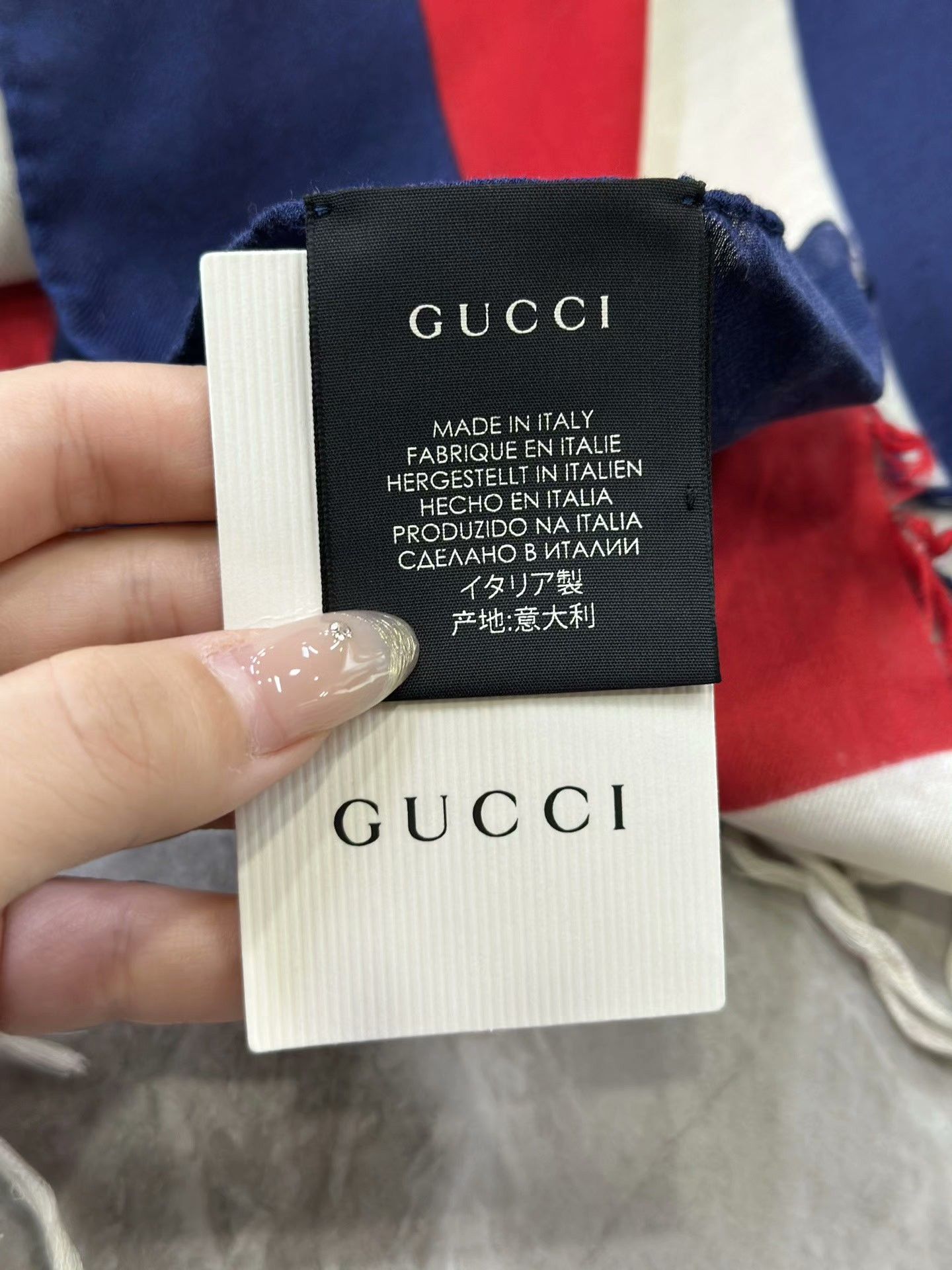 Gucci Gucci Colorblock Casual Long Silk Scarf Size ONE SIZE - 8 Thumbnail