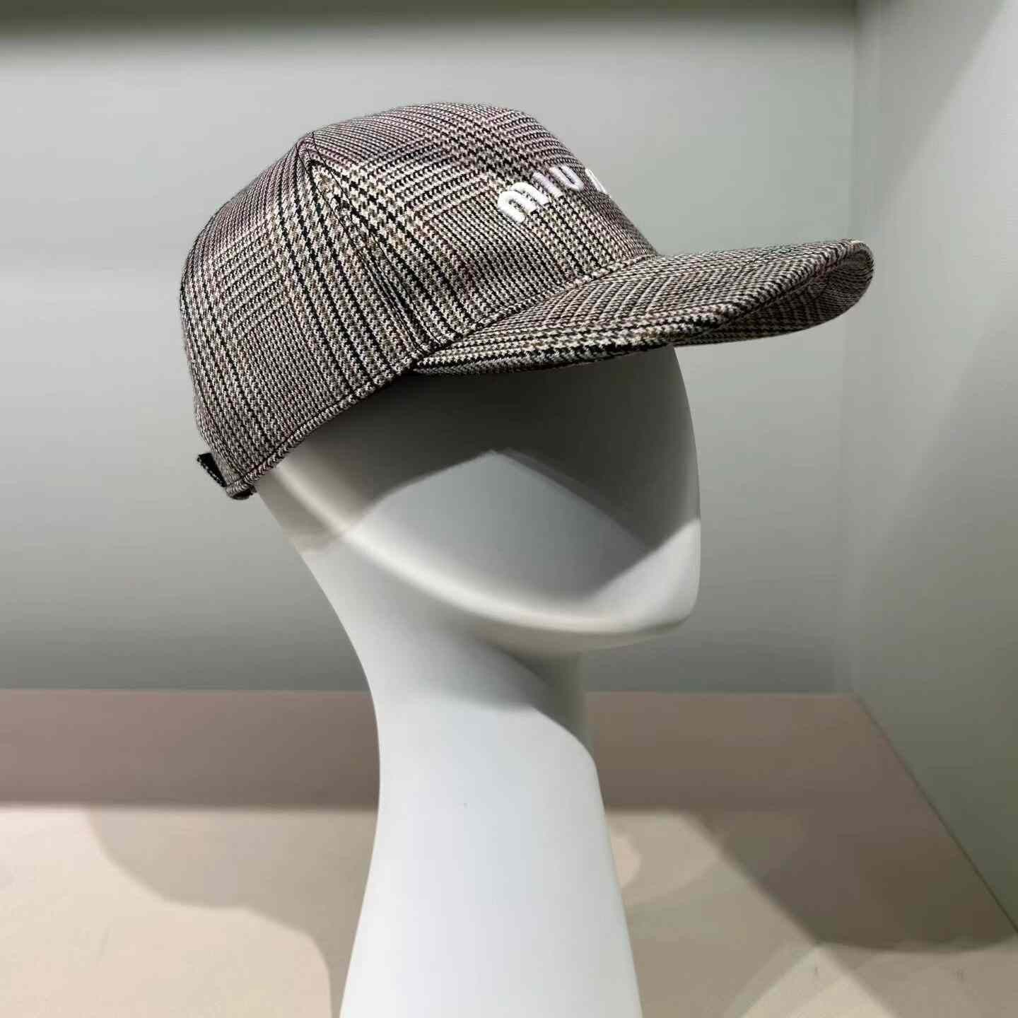 Miu Miu MiuMiu Plaid Baseball Cap Size ONE SIZE - 2 Thumbnail