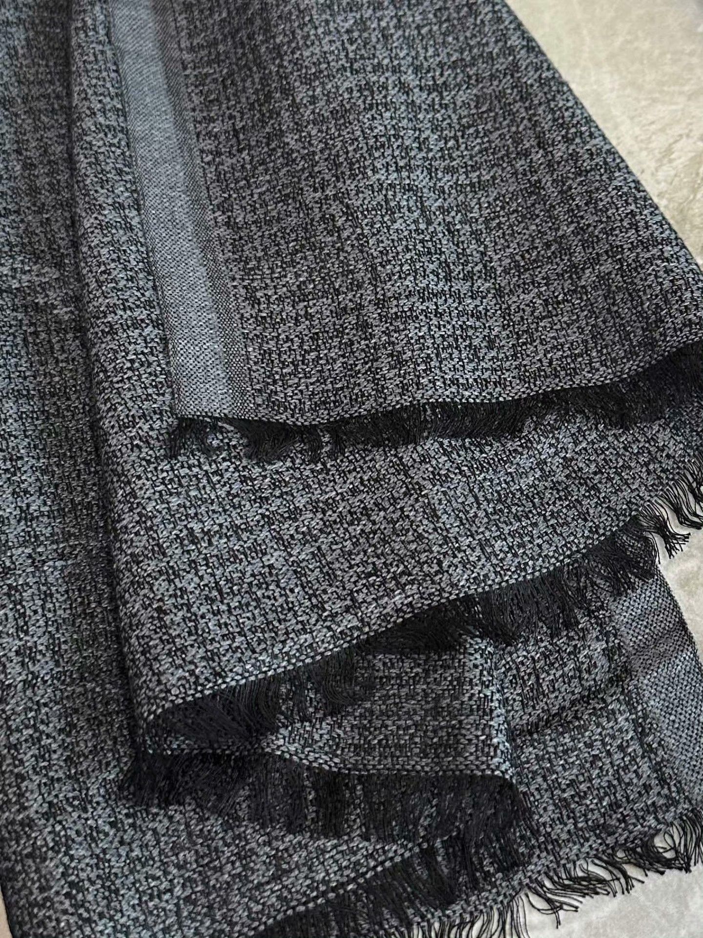 Fendi Fendi Black Gray Wool Scarf Size ONE SIZE - 6 Thumbnail