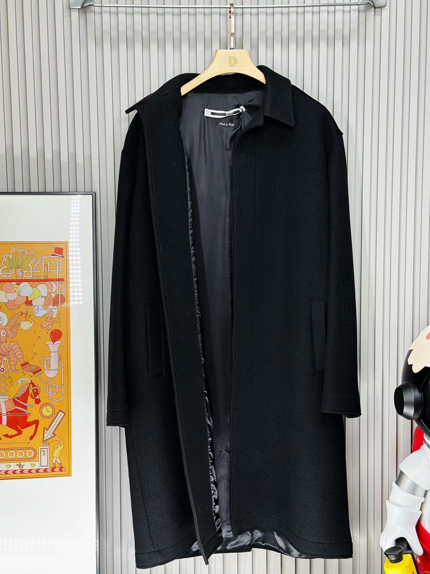 McQ Alexander McQueen MCQ Black Casual Wool Coat Italy Size US L / EU 52-54 / 3 - 3 Thumbnail