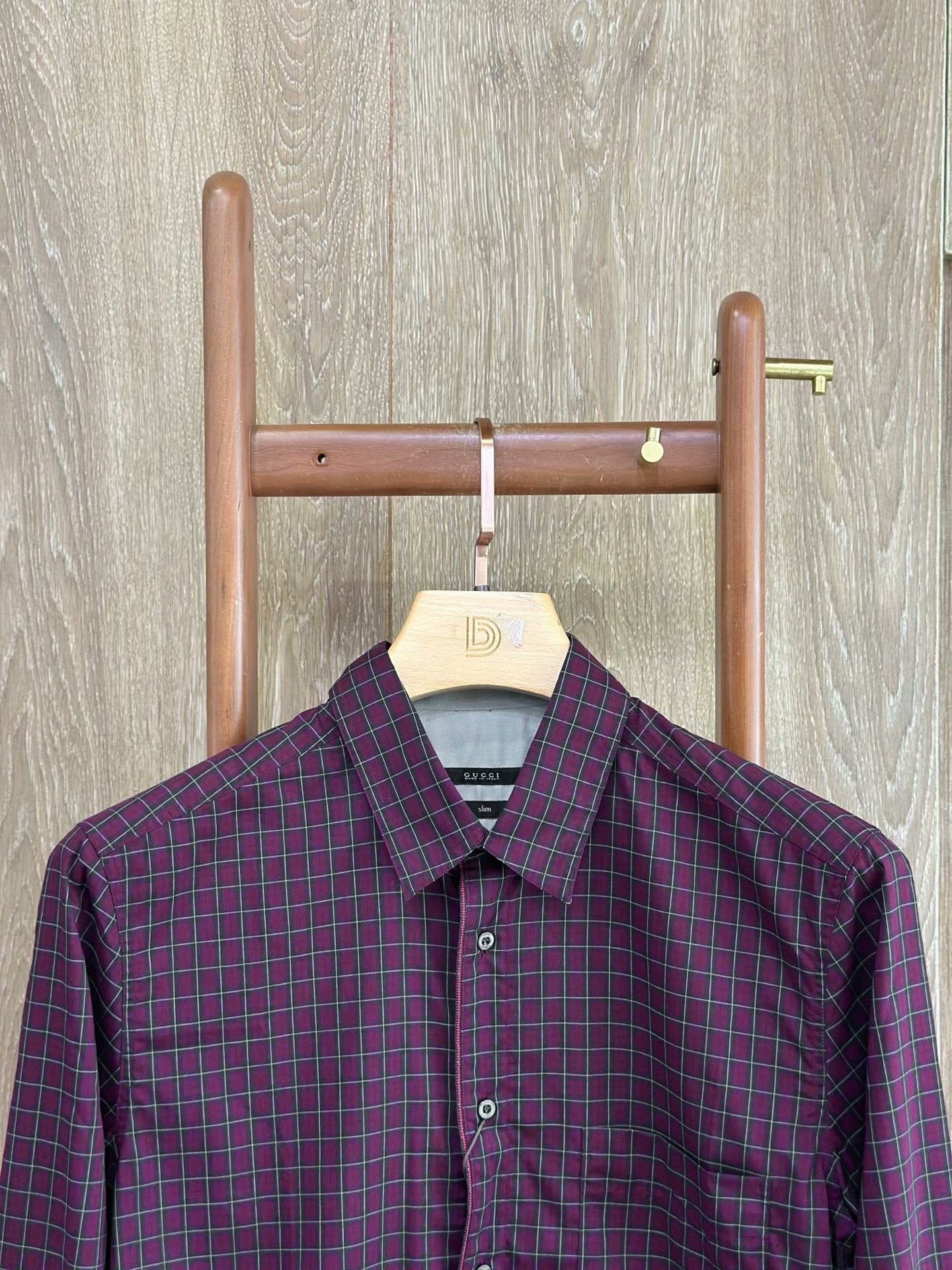 Gucci Gucci Pink Plaid Casual Long-Sleeve Shirt Size US S / EU 44-46 / 1 - 3 Thumbnail