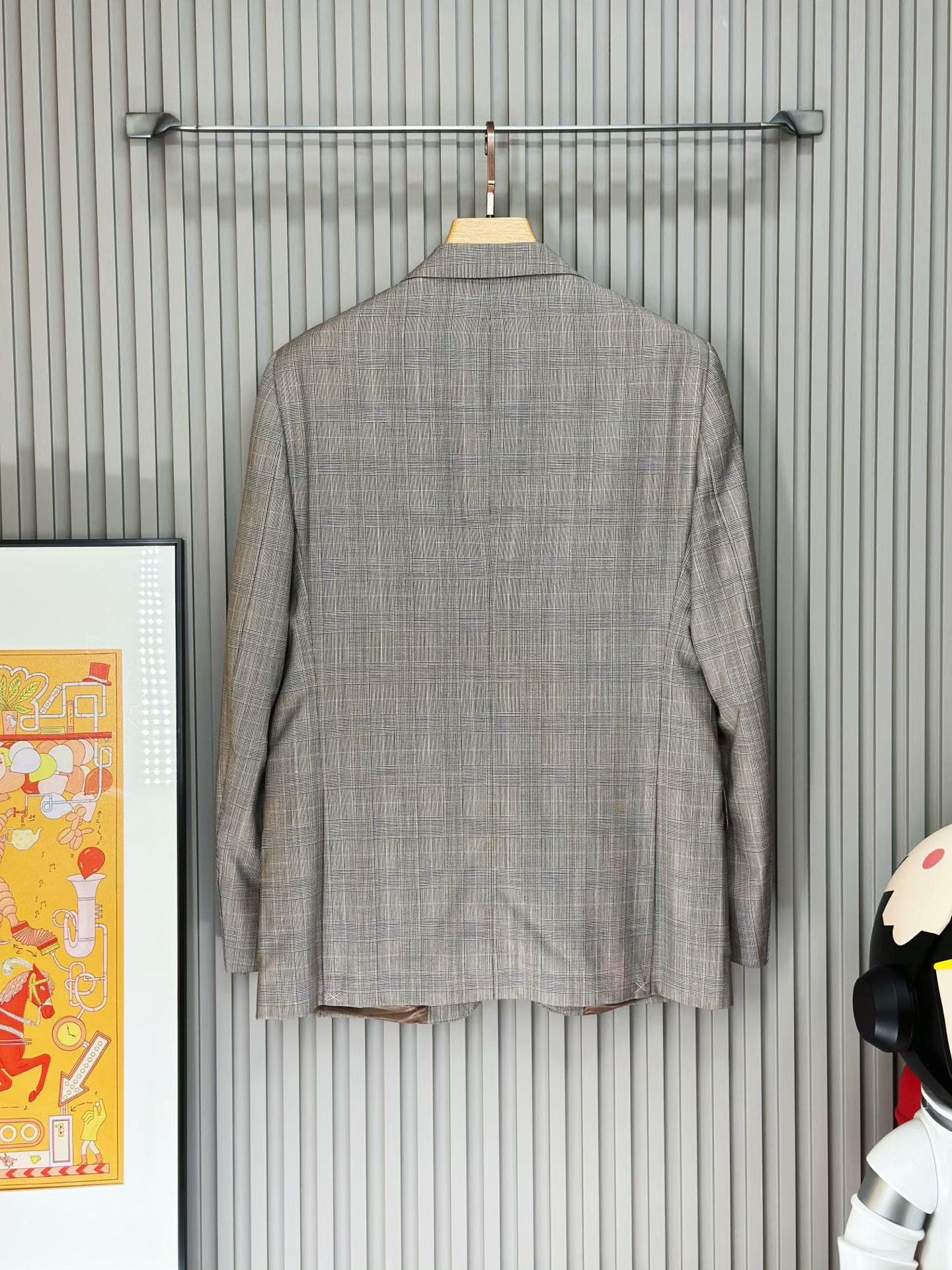 Ermenegildo Zegna Ermenegildo Zegna Gray-Brown Wool Suit Size US M / EU 48-50 / 2 - 3 Thumbnail