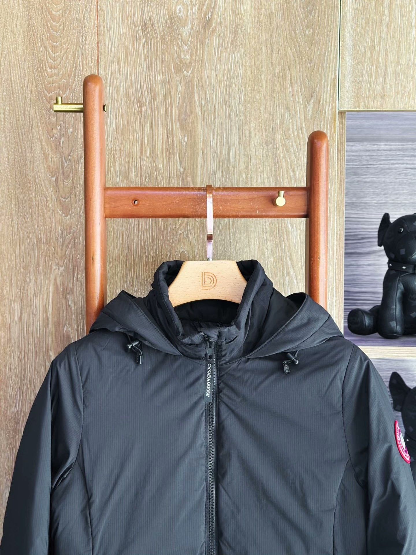 Canada Goose Canada Goose Black Hooded Down Jacket Size L / US 10 / IT 46 - 4 Thumbnail