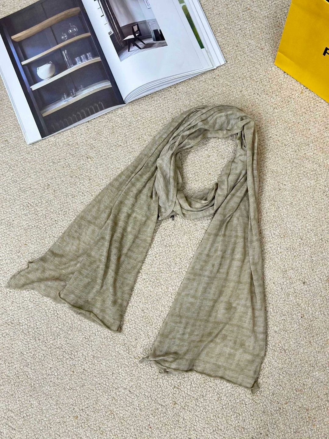 Fendi FENDI Beige Jacquard Long Scarf Size ONE SIZE - 3 Thumbnail